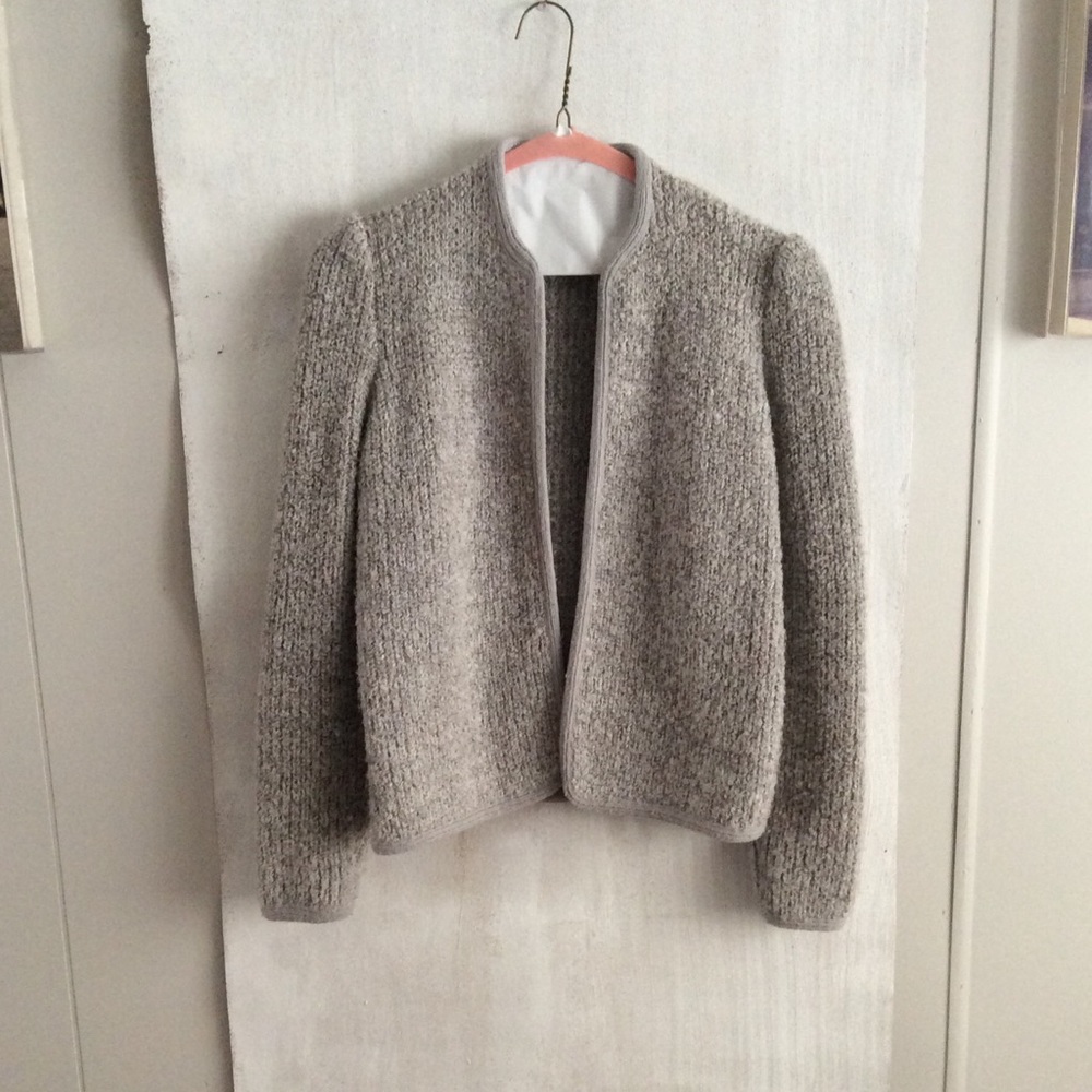 Adele Joyce 30% Wool Soft/Sturdy Grey Sweater S: P - image 2